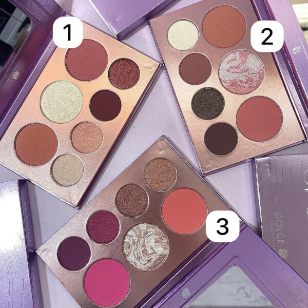 Kit de Sombras, Rubor e Iluminador Dolce Bella