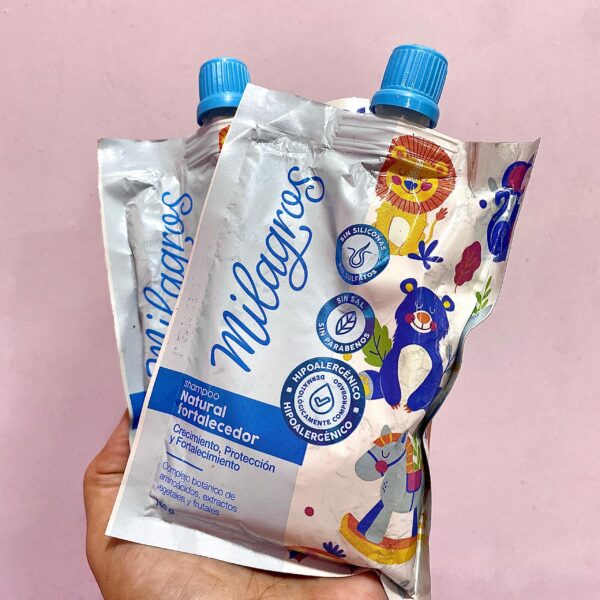 Shampoo Natural Fortalecedor Kids Milagros (Pack 100g)