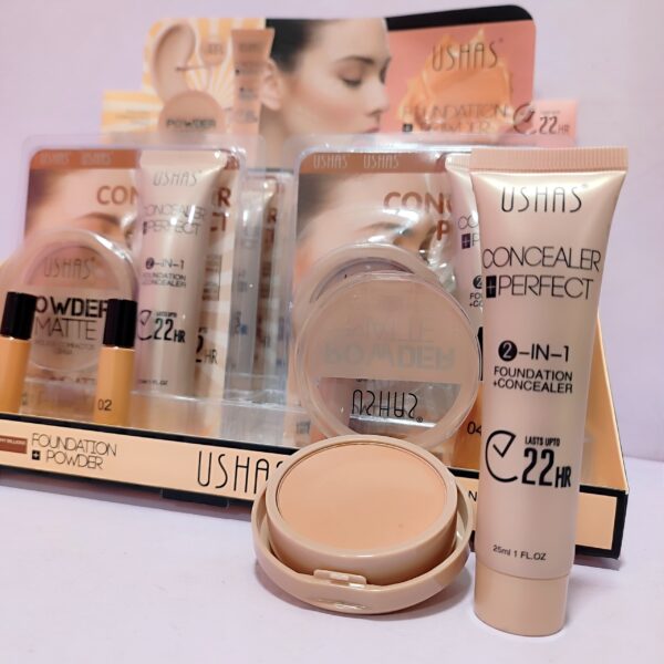 Corrector y Base + Polvo Compacto Ushas