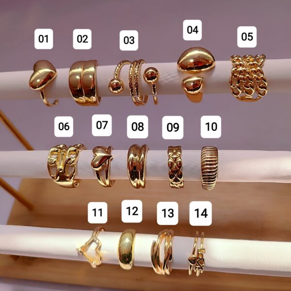 Anillos Oro Chino Grueso Tendencia (Shonky) - Imagen 2
