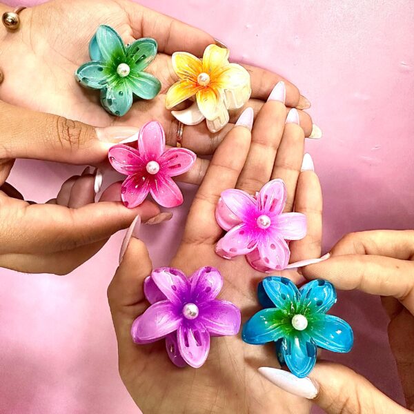 Pinzas Pequeñas Hawaianas Flor Tendencia (#10)